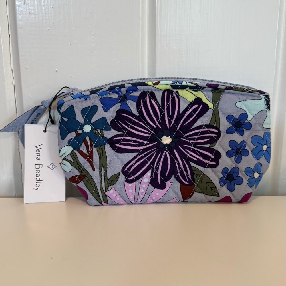 NWT Vera Bradley Compact Travel Cosmetic Makeup Bag Bengal Lily